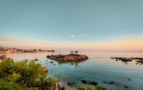The Mani coast and the Messenian Gulf seen from the Stoupa headland
