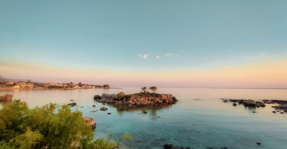 The Mani coast and the Messenian Gulf seen from the Stoupa headland